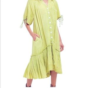 Free People Maya Midi Shirtdress